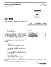 Datasheet MC13770 manufacturer Freescale