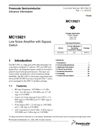 Datasheet MC13821 manufacturer Freescale