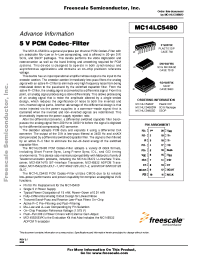 Datasheet MC14LC5480P manufacturer Freescale