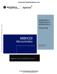 Datasheet MC68HC05J1ACDW manufacturer Freescale