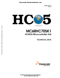 Datasheet MC68HC705K1 manufacturer Freescale