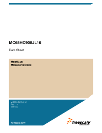 Datasheet MC908JL16CSPE manufacturer Freescale