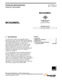 Datasheet MC9328MXLDVF20 manufacturer Freescale