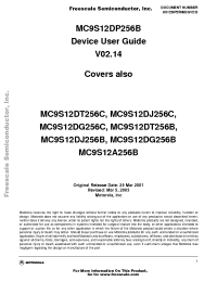 Datasheet MC9S12DG256B manufacturer Freescale