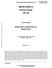 Datasheet MC9S12DP512CPV manufacturer Freescale