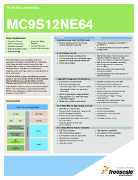 Datasheet MC9S12NE64 manufacturer Freescale