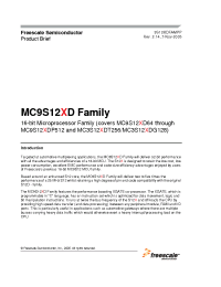 Datasheet MC9S12XD256 manufacturer Freescale
