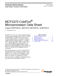 Datasheet MCF5372 manufacturer Freescale