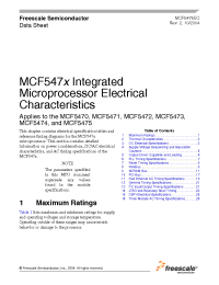 Datasheet MCF5470 manufacturer Freescale