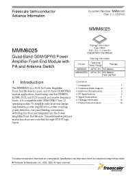Datasheet MMM6025 manufacturer Freescale