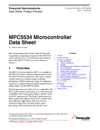 Datasheet MPC5534 manufacturer Freescale