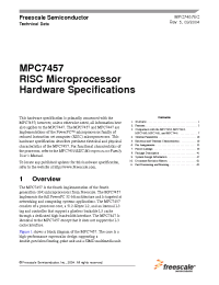 Datasheet MPC7457EC manufacturer Freescale