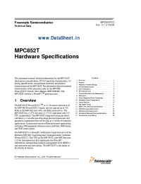 Datasheet MPC852TZT80 manufacturer Freescale