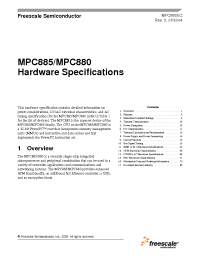 Datasheet MPC885 manufacturer Freescale