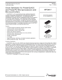 Datasheet MPC9817 производства Freescale