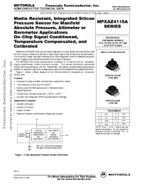 Datasheet MPXAZ4115AC6U manufacturer Freescale