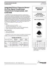 Datasheet MPXV4115V6T1 manufacturer Freescale