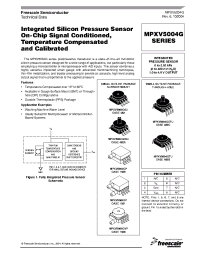 Datasheet MPXV5004G6T1 manufacturer Freescale