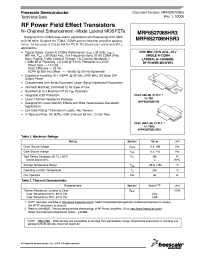 Datasheet MRF6S27085HR3 manufacturer Freescale