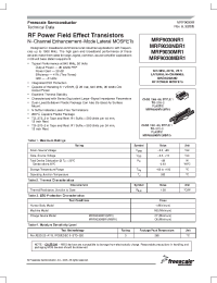 Datasheet MRF9030NBR1 manufacturer Freescale