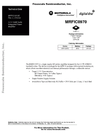 Datasheet MRFIC0970 manufacturer Freescale