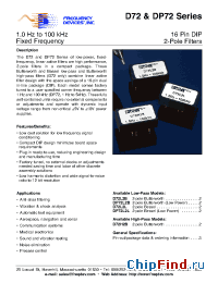 Datasheet D72 manufacturer Frequency Devices
