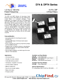 Datasheet D74 производства Frequency Devices