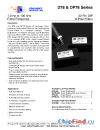 Datasheet D78H8B-849HZ manufacturer Frequency Devices