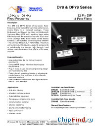 Datasheet D78L8L-2.50KHZ производства Frequency Devices