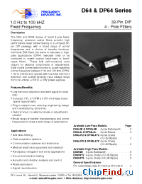 Datasheet DP64H4B-2.50KHZ manufacturer Frequency Devices