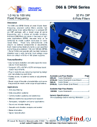 Datasheet DP66H6B-849HZ manufacturer Frequency Devices