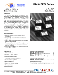 Datasheet DP74H4L-250KHZ manufacturer Frequency Devices