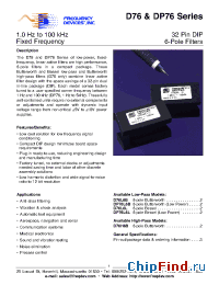 Datasheet DP76 manufacturer Frequency Devices