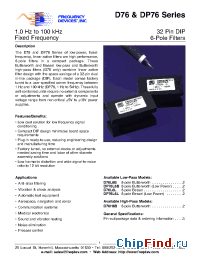 Datasheet DP76L6B-849HZ manufacturer Frequency Devices