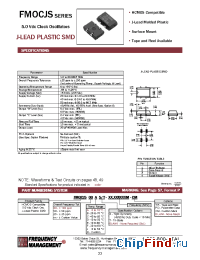 Datasheet FMOCJS20B/S manufacturer Frequency Management