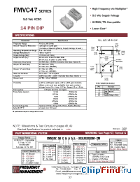 Datasheet FMVC4700BCC manufacturer Frequency Management