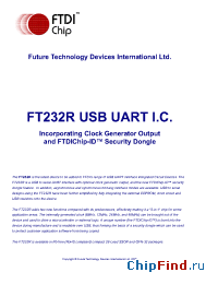 Datasheet FT232RQ manufacturer FTDI Chip