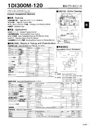 Datasheet 1DI300M-120 manufacturer Fuji
