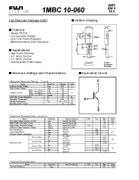 Datasheet 1MBC10-060 manufacturer Fuji