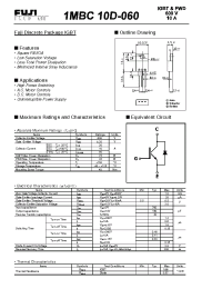 Datasheet 1MBC10D-060 manufacturer Fuji