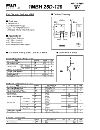 Datasheet 1MBH25D-120 manufacturer Fuji
