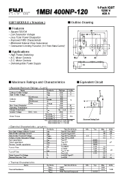Datasheet 1MBI400NP-120 manufacturer Fuji