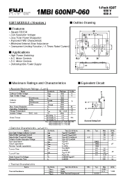 Datasheet 1MBI600NP-060 производства Fuji