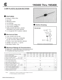 Datasheet 1N5407 manufacturer Fuji