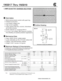 Datasheet 1N5818 manufacturer Fuji