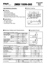 Datasheet 2MBI100N-060 manufacturer Fuji