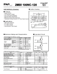 Datasheet 2MBI100NC-120 manufacturer Fuji