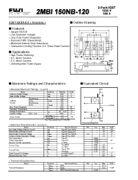 Datasheet 2MBI150NB-120 manufacturer Fuji