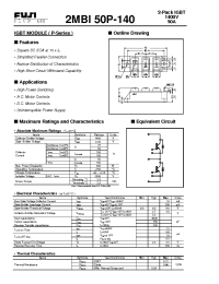 Datasheet 2MBI50P-140 manufacturer Fuji