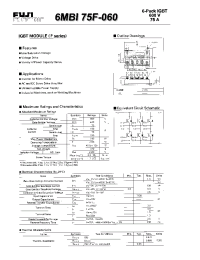 Datasheet 2MBI75L-120 производства Fuji